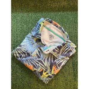Izod Saltwater Men's Performance Golf Shirt Hawaiian Size Medium
